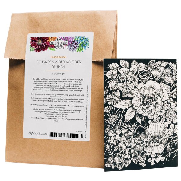 Wenskaart set - Magic Garden Seeds Highlights - 10 briefkaarten met het motief: Iets moois uit de wereld van de bloemen